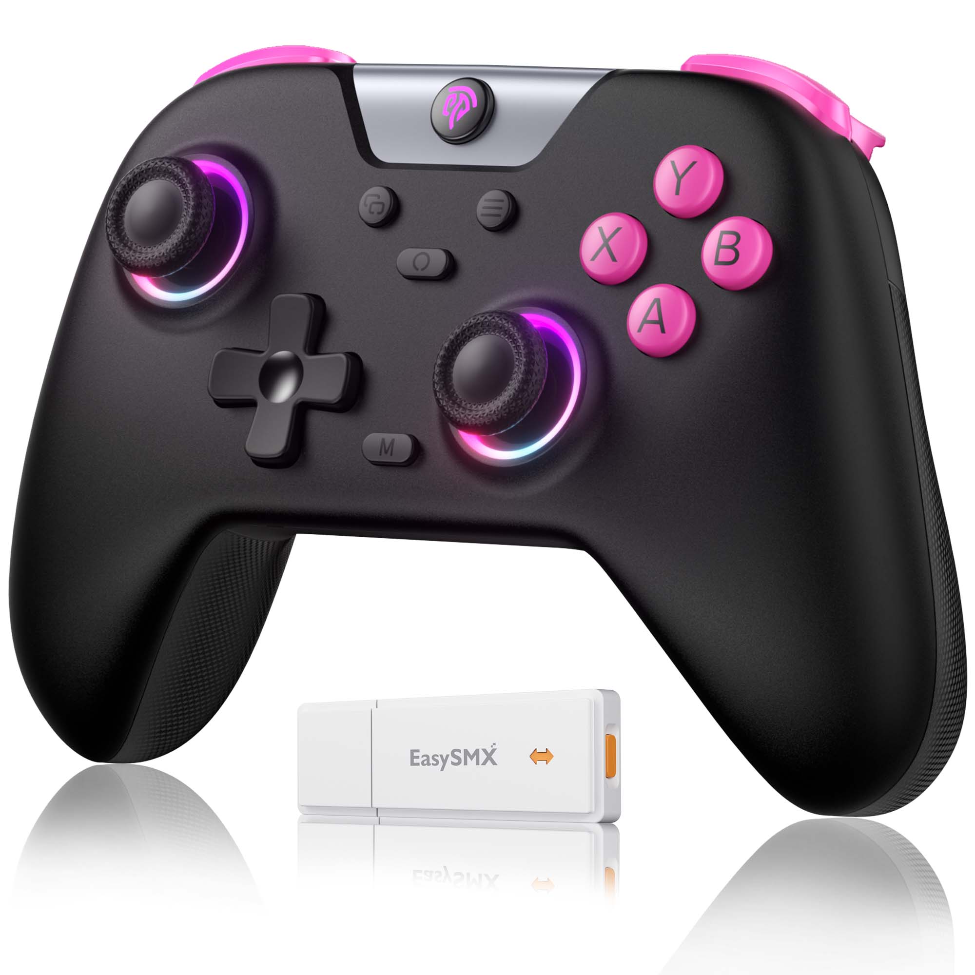 EasySMX X05 게임패드 무선 컨트롤러 PC 스팀덱 안드로이드 iOS 닌텐도 스위치2 호환 조이스틱, 블랙, 1개 대표 이미지