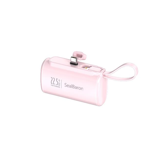 미니 대용량 도킹형 PD 22.5W 고속충전 보조배터리 20000mAh, 핑크, 20000mAh 대표 이미지
