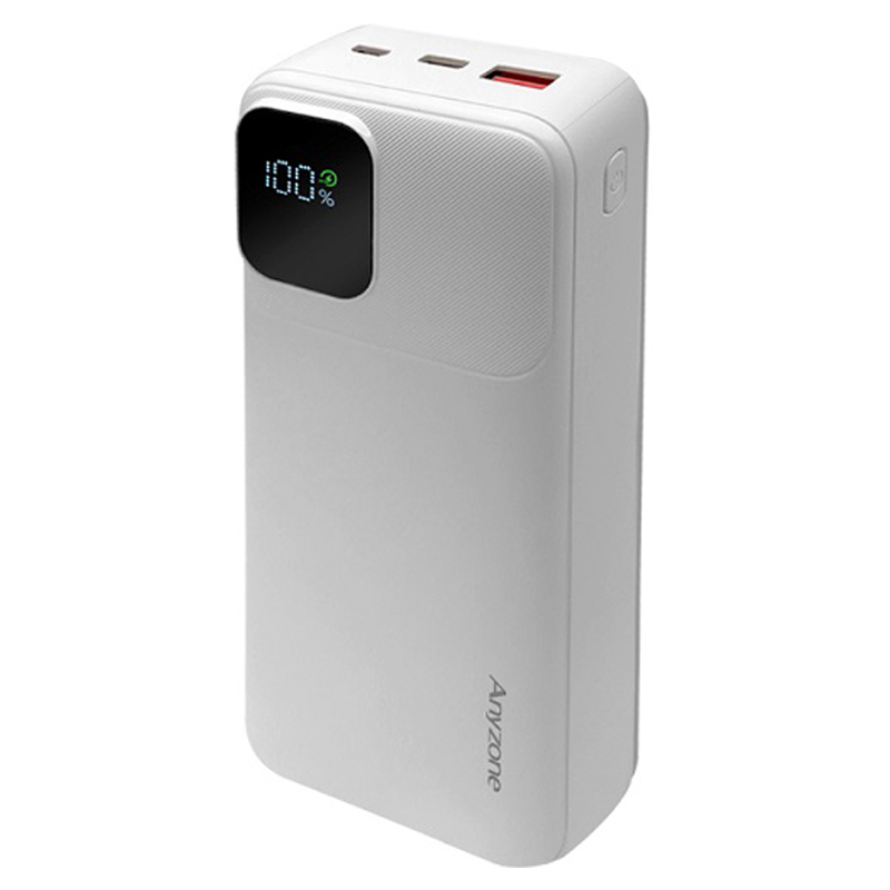 애니존 PD 22.5W QC3.0 케이블 일체형 대용량 보조배터리 20000mAh, 화이트, 1260110/1S2P 대표 이미지