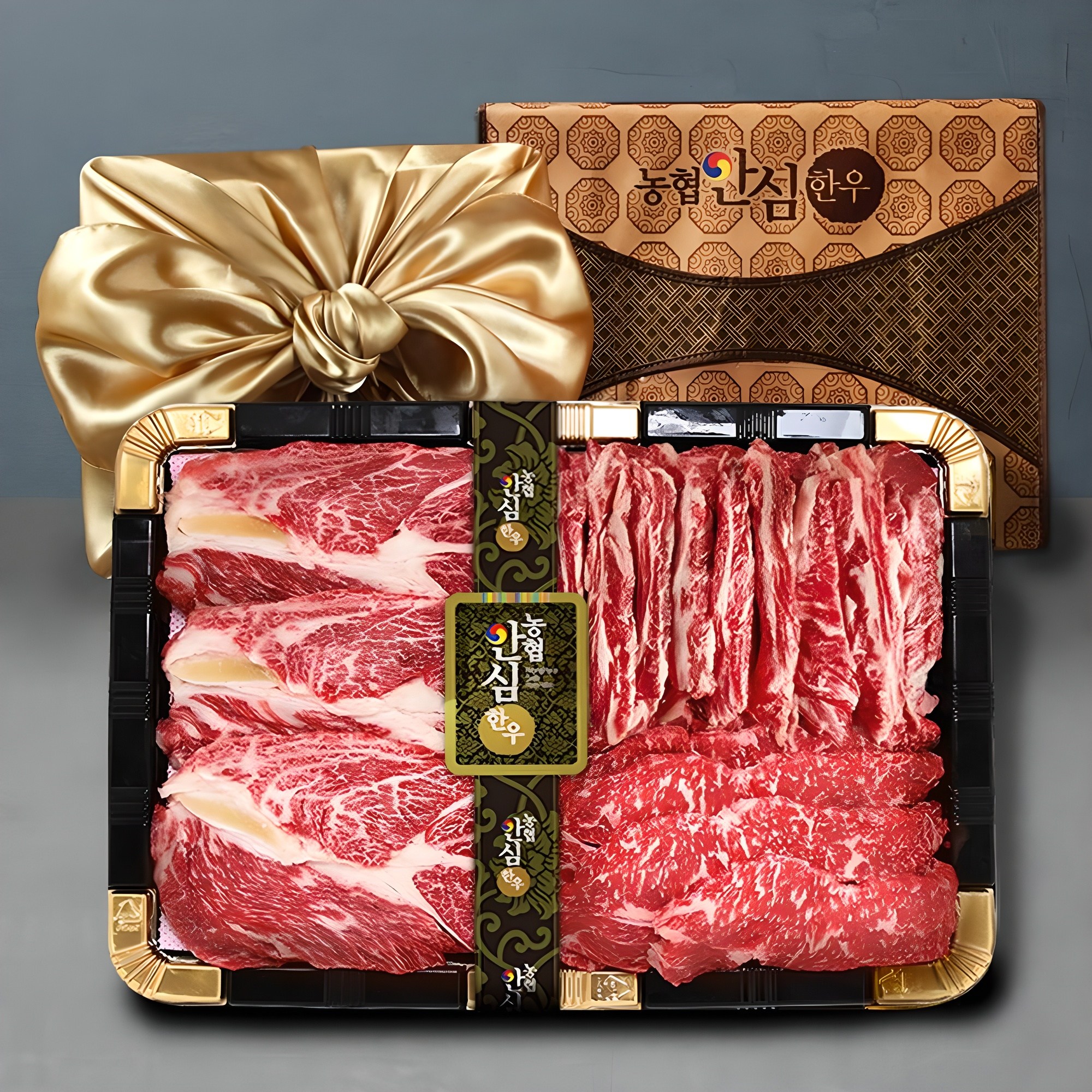 농협안심한우 1등급 소한마리 모듬 구이용 한우선물세트, 1kg, 1세트 대표 이미지