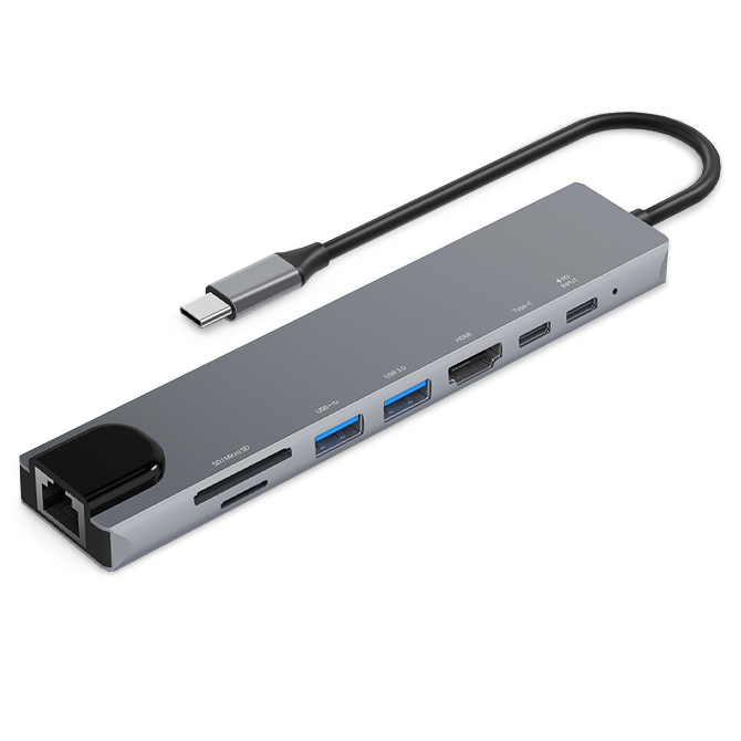 홈플래닛 8포트 USB3.0 유선랜 멀티허브 DEX미러링 HUB8C-Y 대표 이미지