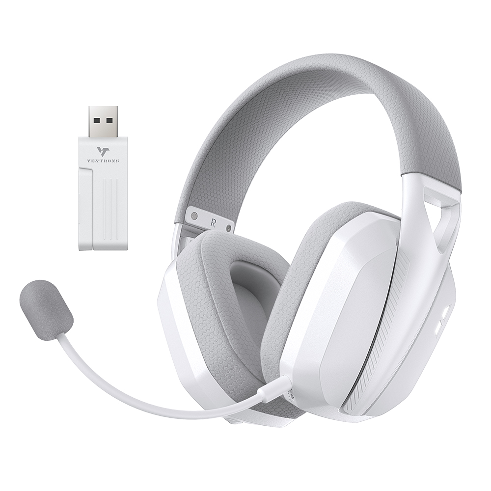 벤트론스 무선 게이밍 헤드셋 2.4G C타입 7.1가상채널 PC PS 게임 블루투스, 화이트, CT780 LITE 대표 이미지
