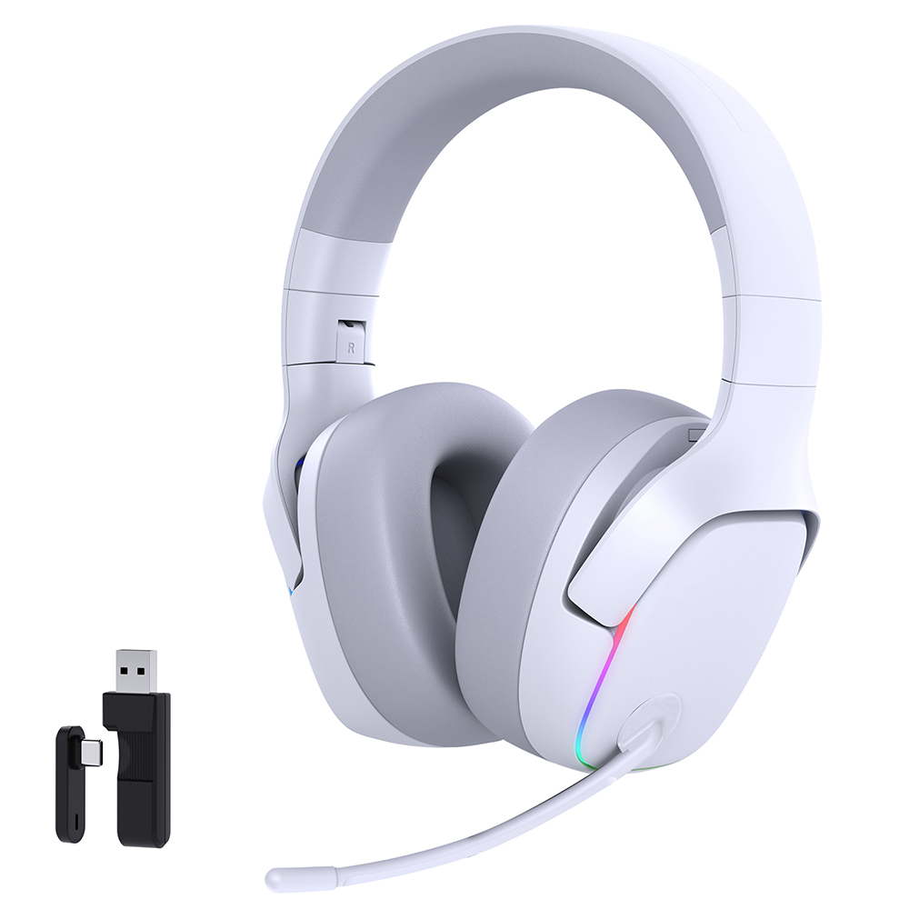 벤트론스 무선 게이밍 헤드셋 RGB 3모드 연결방식 가상 7.1 채널, 화이트, CT780 대표 이미지