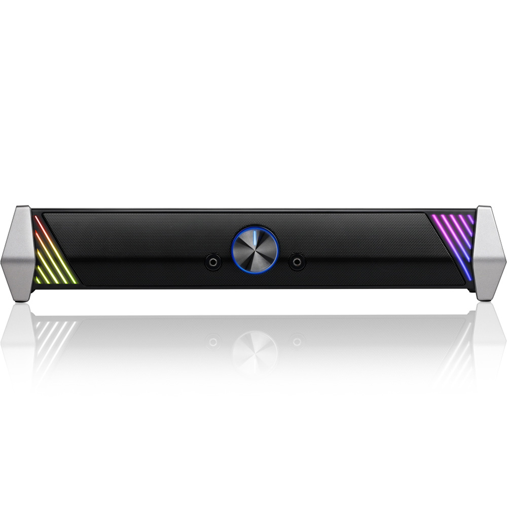 브리츠 컴퓨터 스피커 사운드바 게이밍 PC 프리미엄 RGB LED 2채널, BZ-SP300X, 블랙 대표 이미지