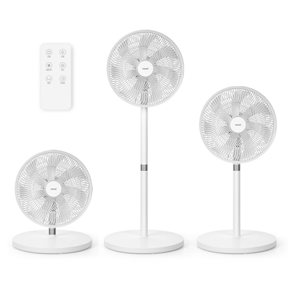 한경희 선풍기 14형 7엽 전자식 리모콘 3단 높이조절 풍향조절, 화이트 대표 이미지
