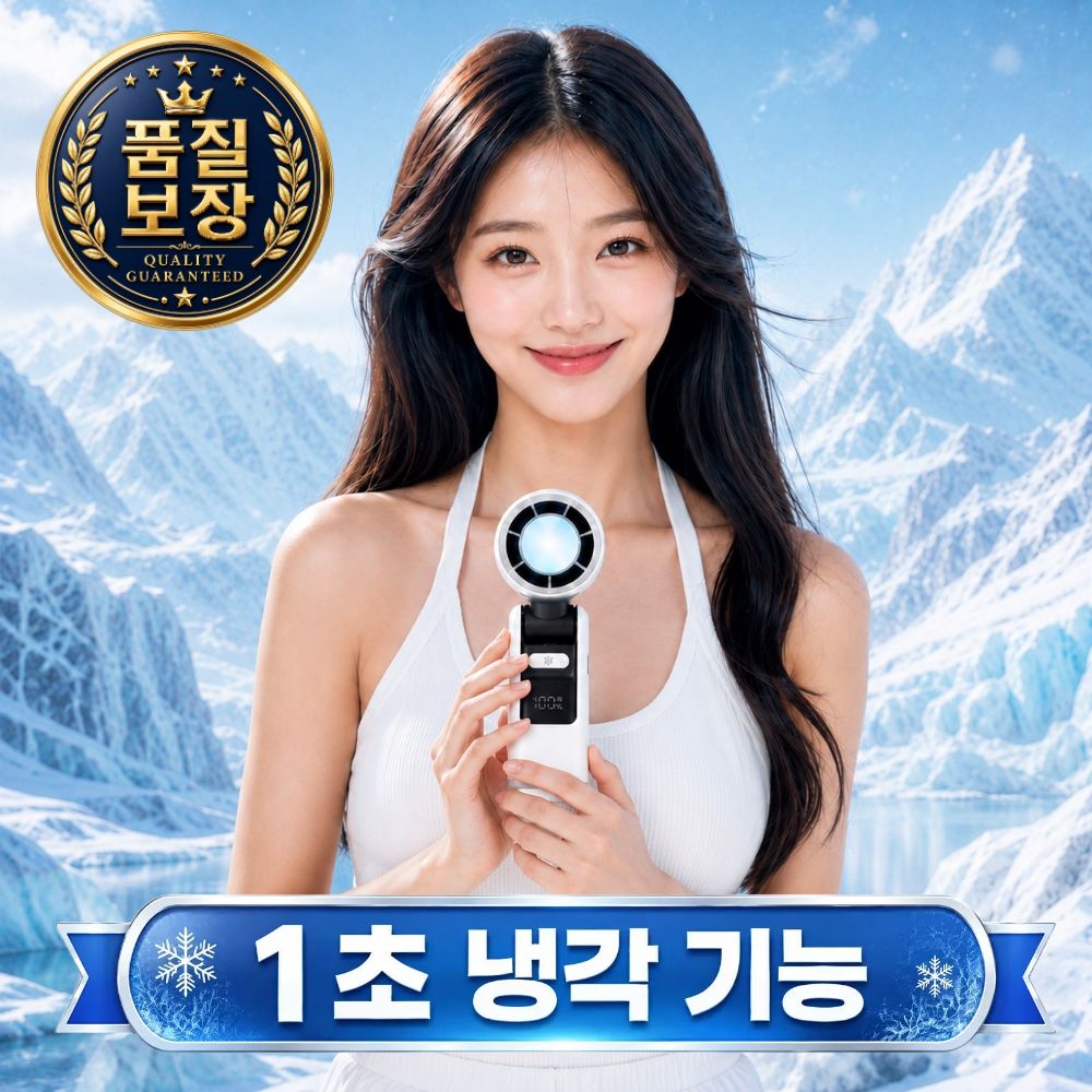 브리온 초강력 급속냉각 선풍기 199단 휴대용 접이식 손선풍기 대표 이미지