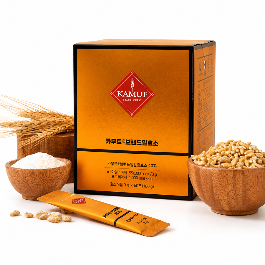 그레인온 카무트 브랜드 밀 프리미엄 효소90, 180g, 2개 대표 이미지