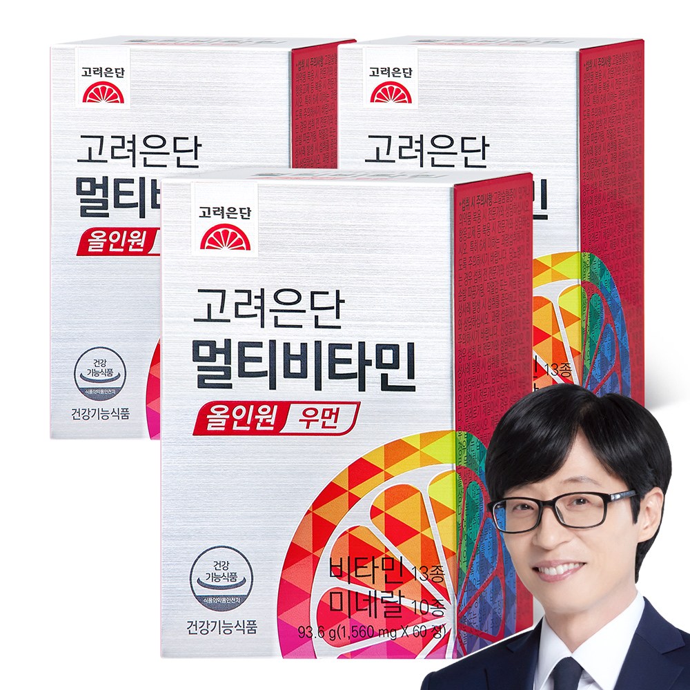 고려은단 멀티비타민 올인원 우먼, 60정, 3개 대표 이미지