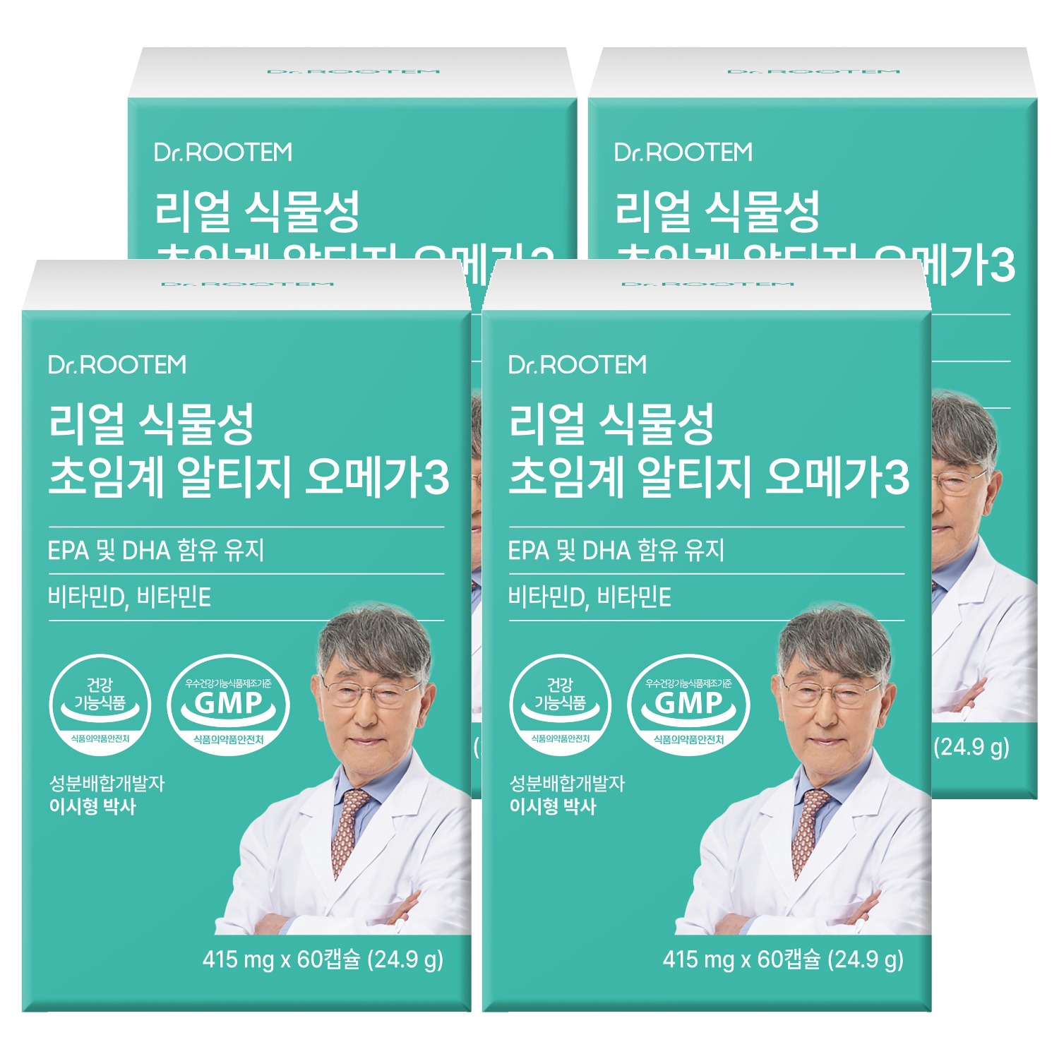 닥터루템 리얼 식물성 초임계 알티지 오메가3, 60정, 4개 대표 이미지