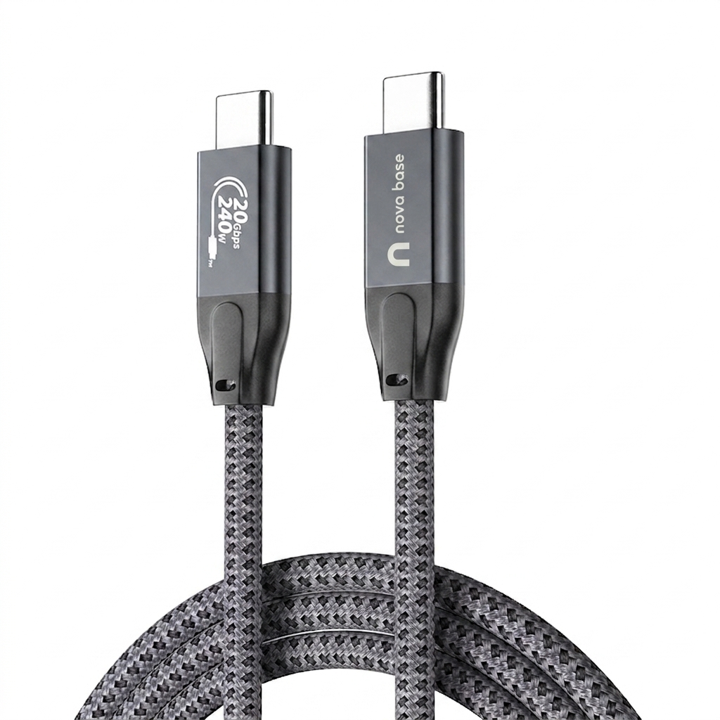 속도빠른 차량용 안드로이드오토 C to C 고속 데이터 240W 케이블, 1개, 블랙, 100cm 대표 이미지