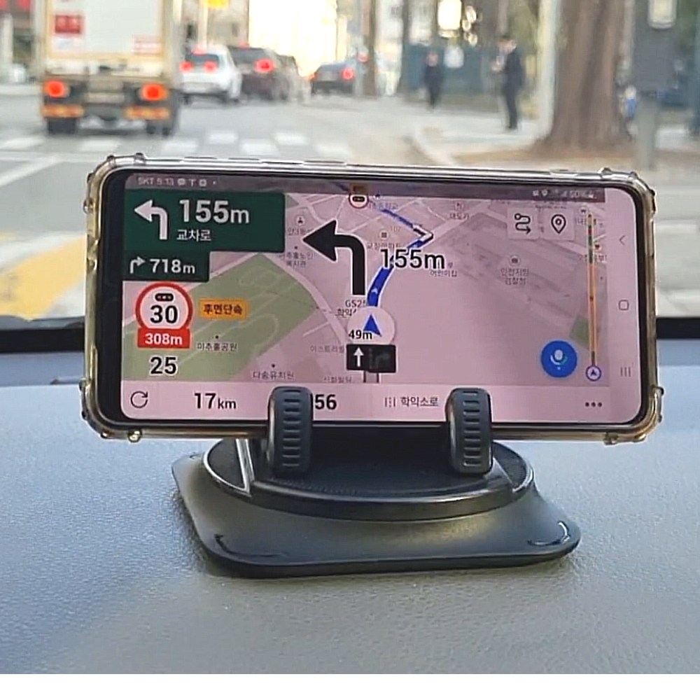 메디플러스 차량용 대쉬보드 휴대폰거치대 탈부착식 스마트폰 거치대 360도 회전식 SP-3, 네츄럴블랙, 1개 대표 이미지