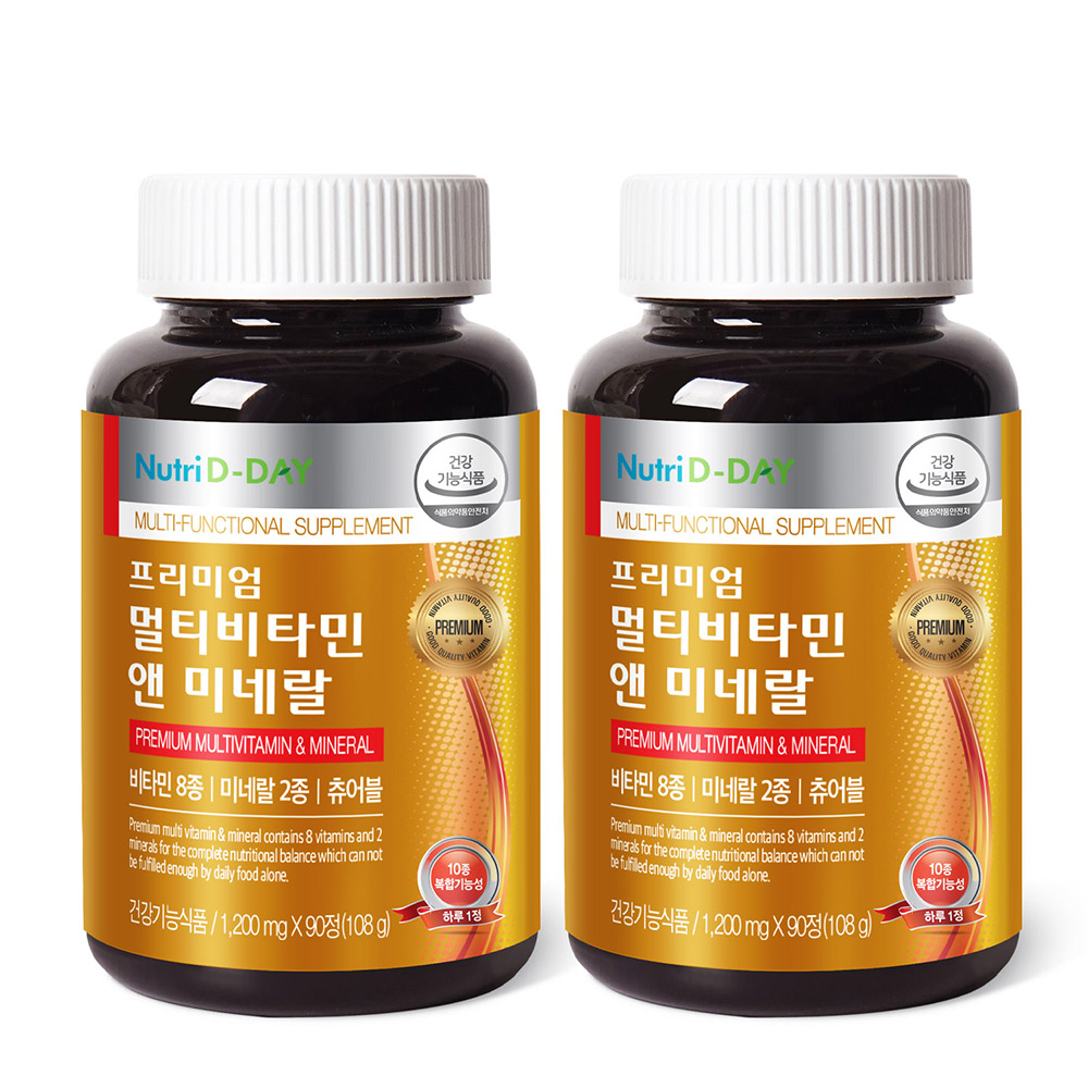 뉴트리디데이 프리미엄 멀티비타민 앤 미네랄, 90정, 2개 대표 이미지