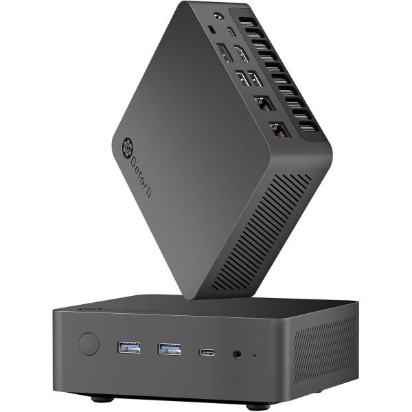 게토리 미니 PC 듀얼 랜 AMD 라이젠 7 8745HS 최대 4.9GHz 컴퓨터 32GB DDR5 램 1TB SSD 데스크탑 4K 120Hz 디스플레이/HDMI/타입-C/US 대표 이미지