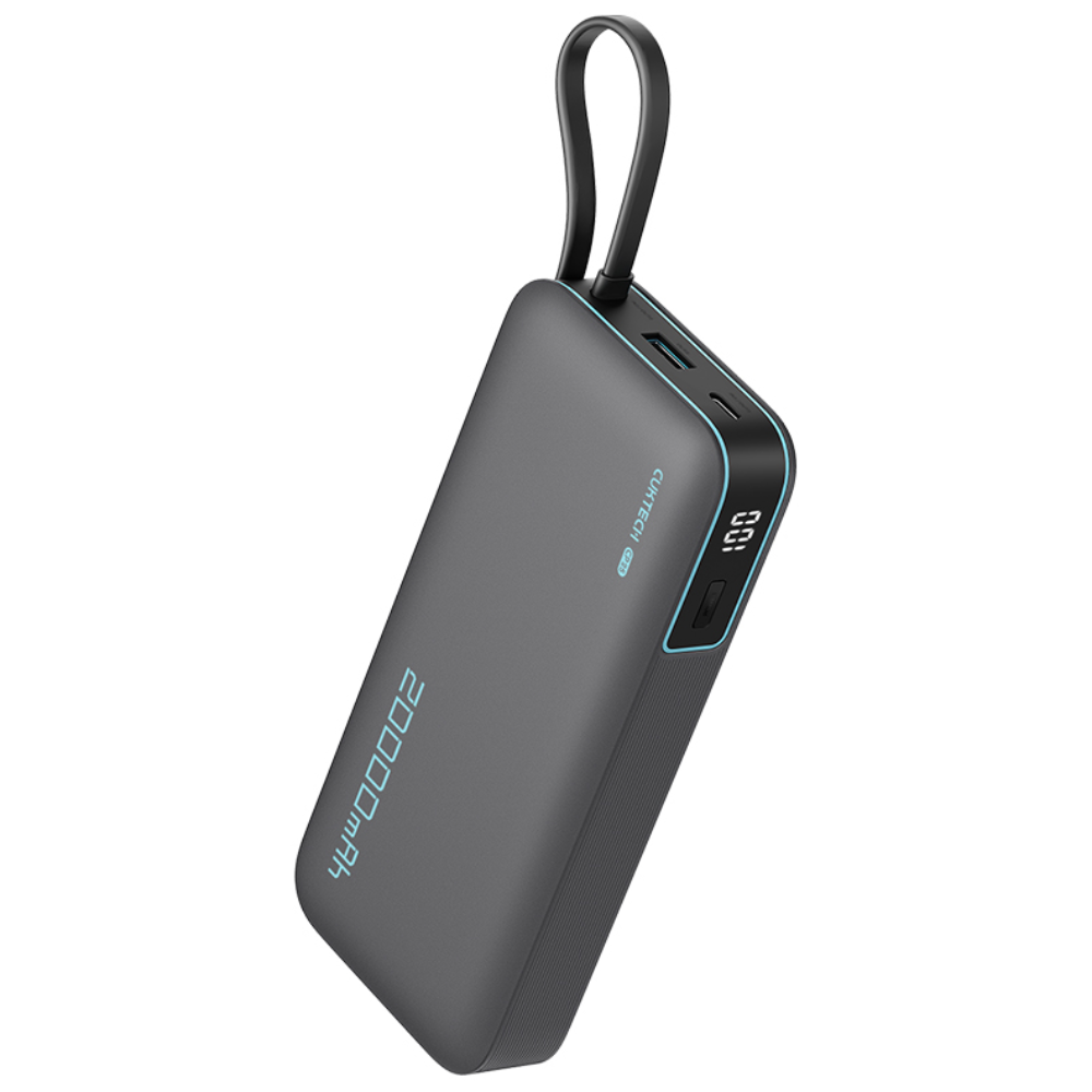쿡테크 55W 20000mAh 대용량 일체형 보조배터리 고속 충전 보조배터리 LED 전력 표시 삼성 45W 갤럭시 S25/S26 울트라 등... 대표 이미지
